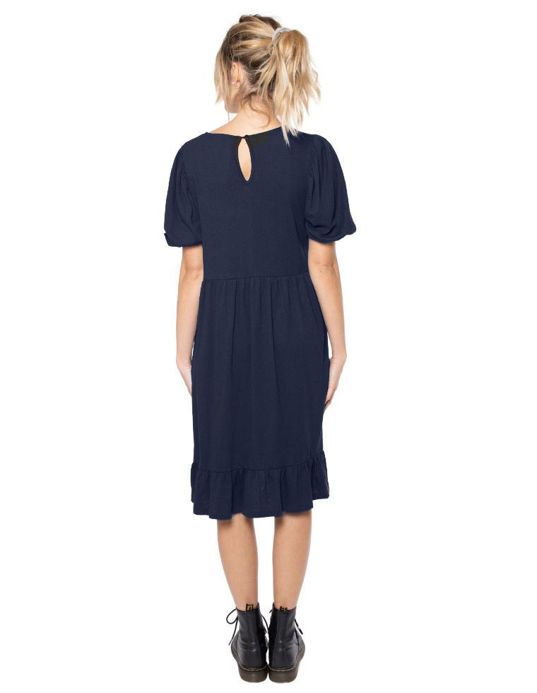 Luna Vestito in Tencel blu