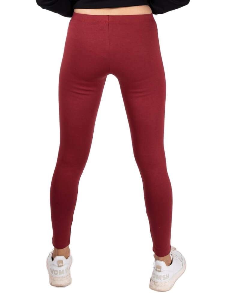 Leggings donna &quot;Sara&quot; in fibra di faggio bordeaux