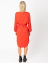 Vestito Daria in Fibra di Eucalipto - rosso &quot;molten lava&quot;