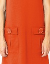 Vestito Marion in Cotone Organico - rosso &quot;molten lava&quot;