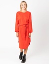 Vestito Daria in Fibra di Eucalipto - rosso &quot;molten lava&quot;