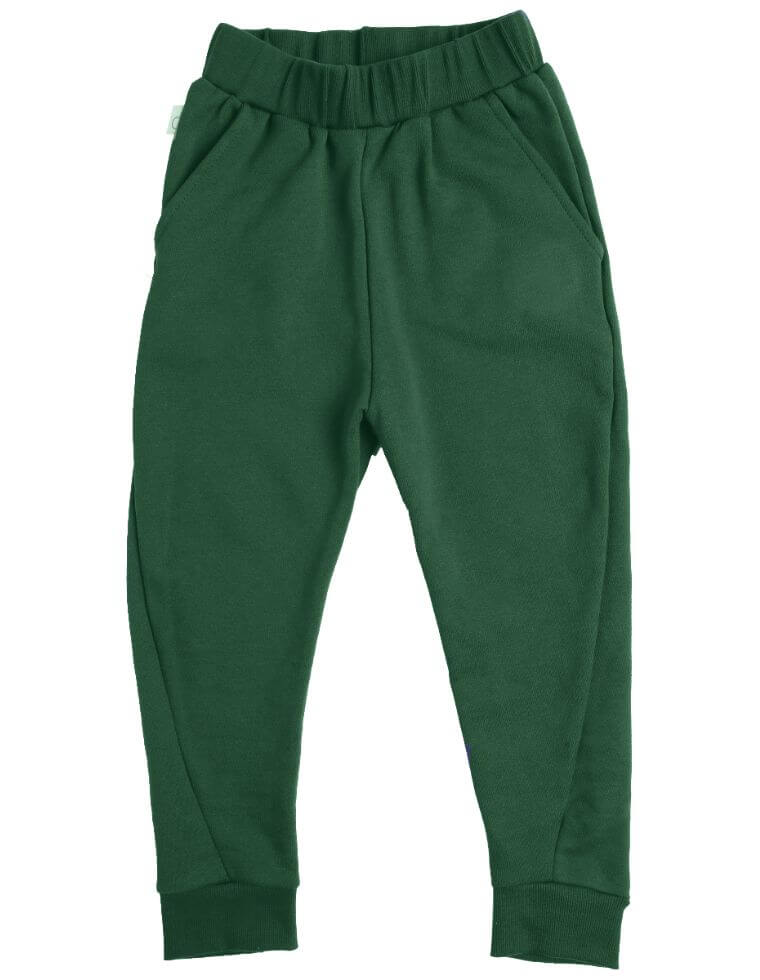 Pantaloni Ambrogio in Cotone Organico - verde scuro