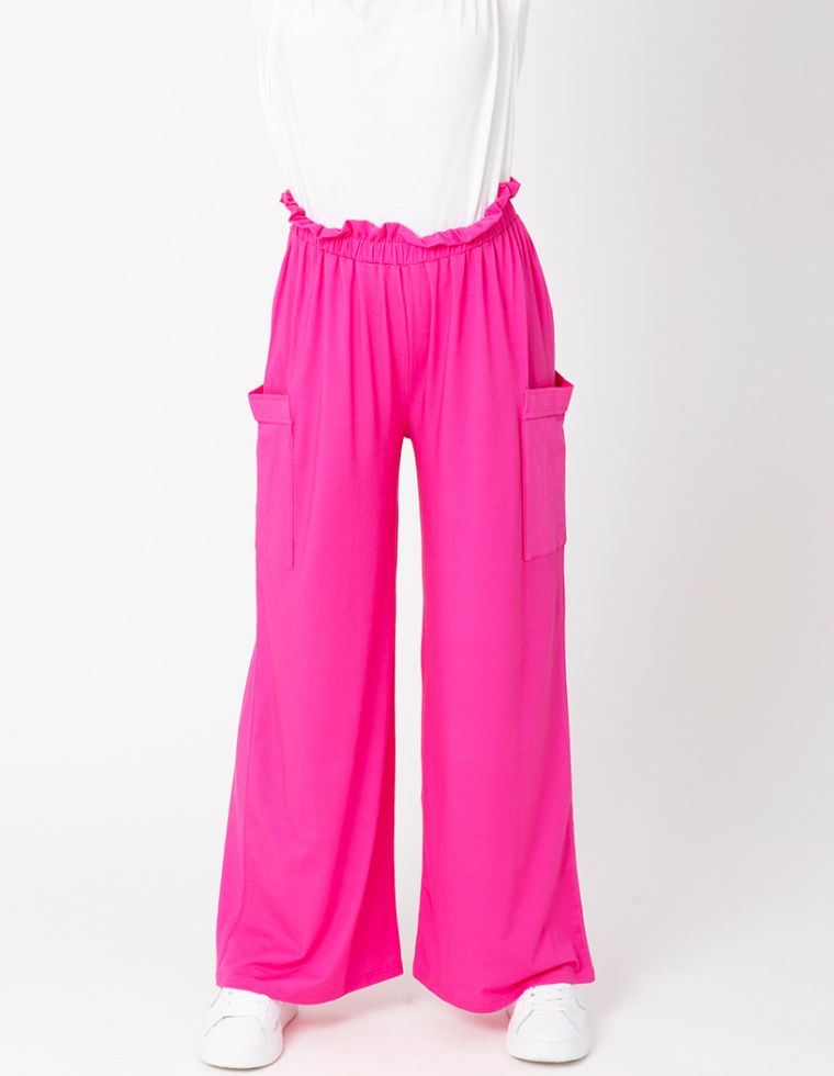 Pantaloni Giorgia in Fibra di Eucalipto - fuchsia