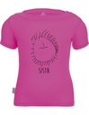 Alex T-Shirt neonato in Fibra di eucalipto - rosa con stampa &quot;Sis&quot;
