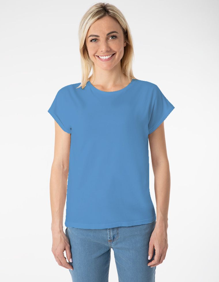 T-shirt Laura in Fibra di Eucalipto - azzurra