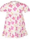 Vestito Luna in Fibra di Eucalipto - farfalle rosa