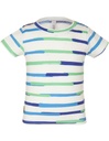 T-shirt Alex in Fibra di Eucalipto - righe blu e verdi