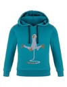 Felpa Ivo Bambini in Cotone Organico - blu con scimmietta