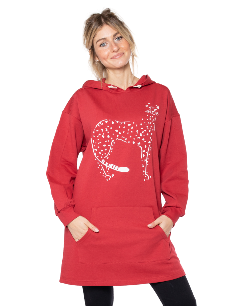 Vera organic cotton sweater cheetah 