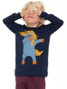 T-Shirt ecosostenibile Aura - blu con unicorno