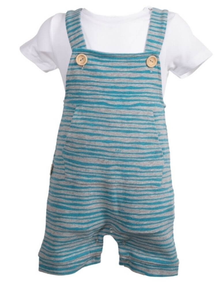 Organic Cotton striped Overall Mausi