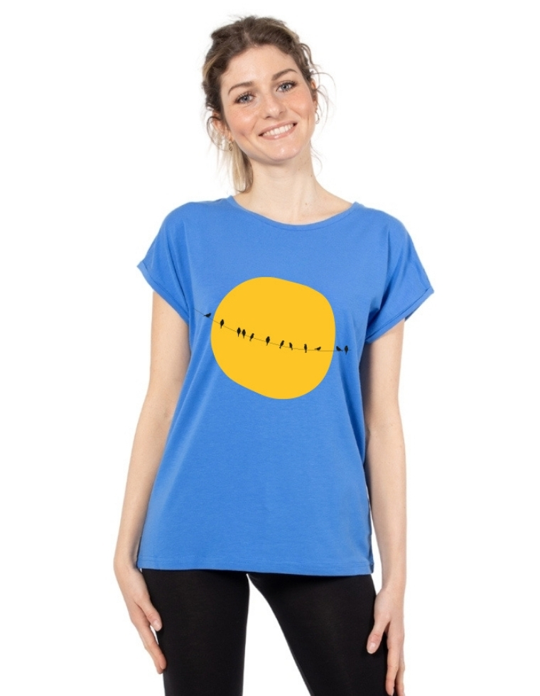 Laura T-Shirt ecosostenibile - uccellini