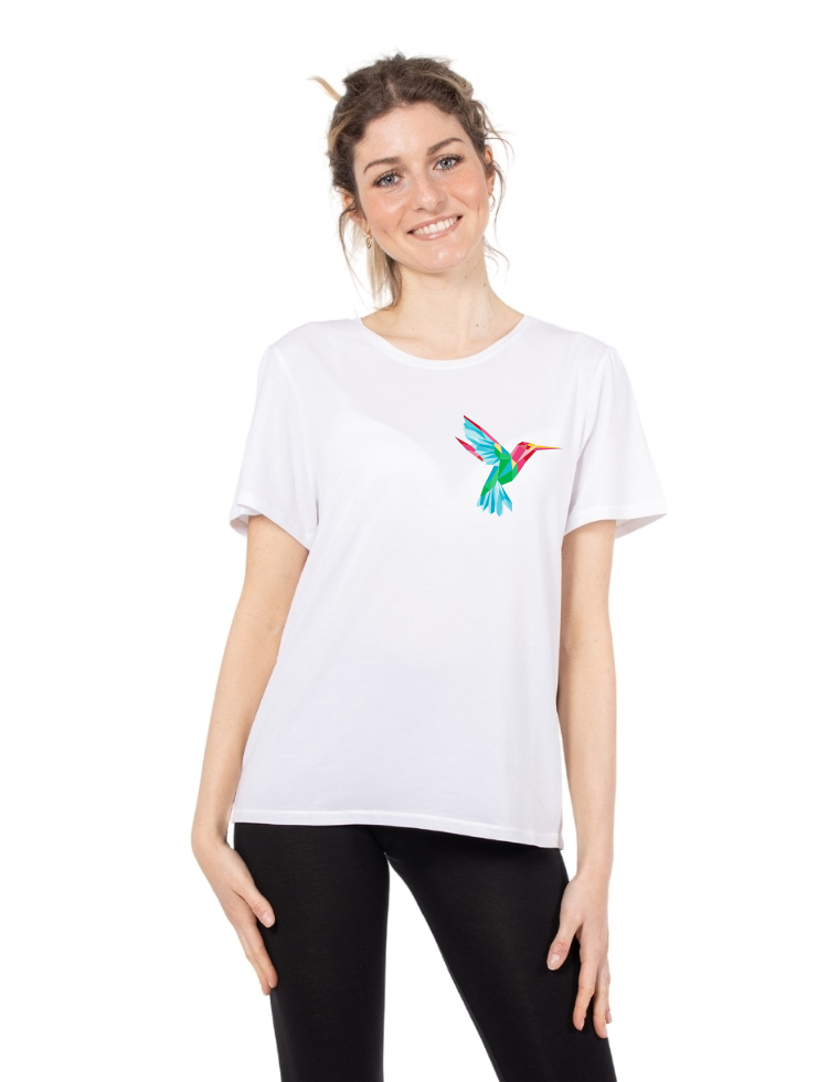 Natürliches T-Shirt Nora - Kolibri
