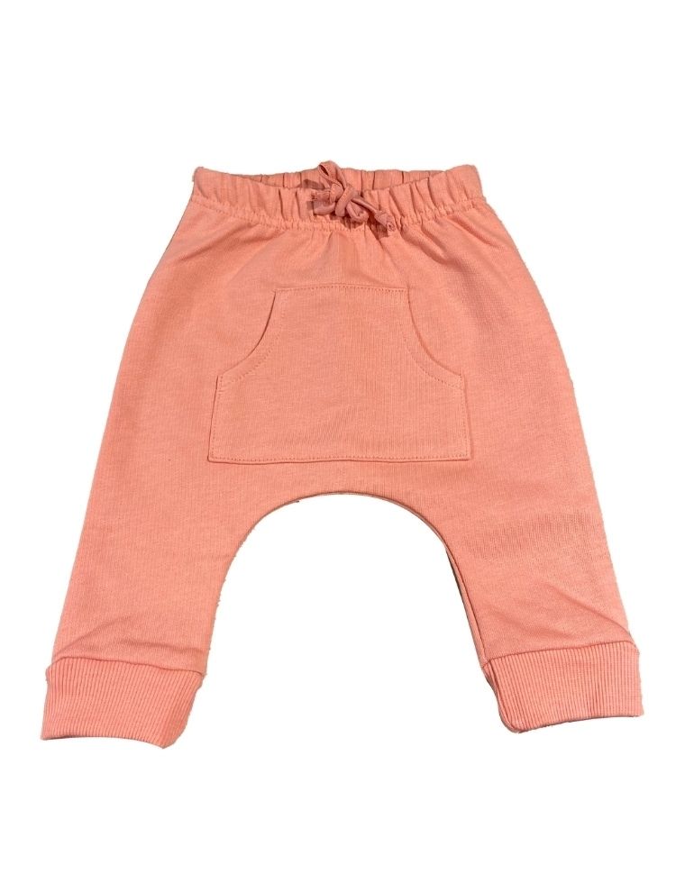 Pantaloni neonata &quot;Marco&quot; cotone organico GOTS rosa