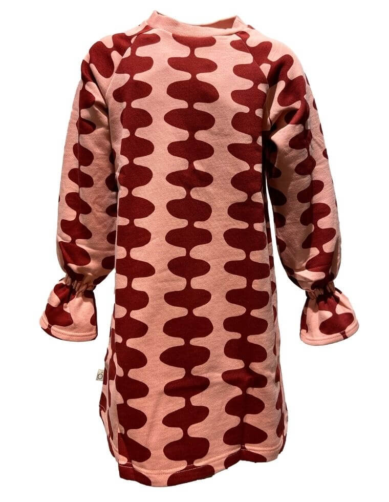 Mädchen Kleid &quot;Joy&quot; aus Bio-Baumwolle GOTS rosa und bordeaux