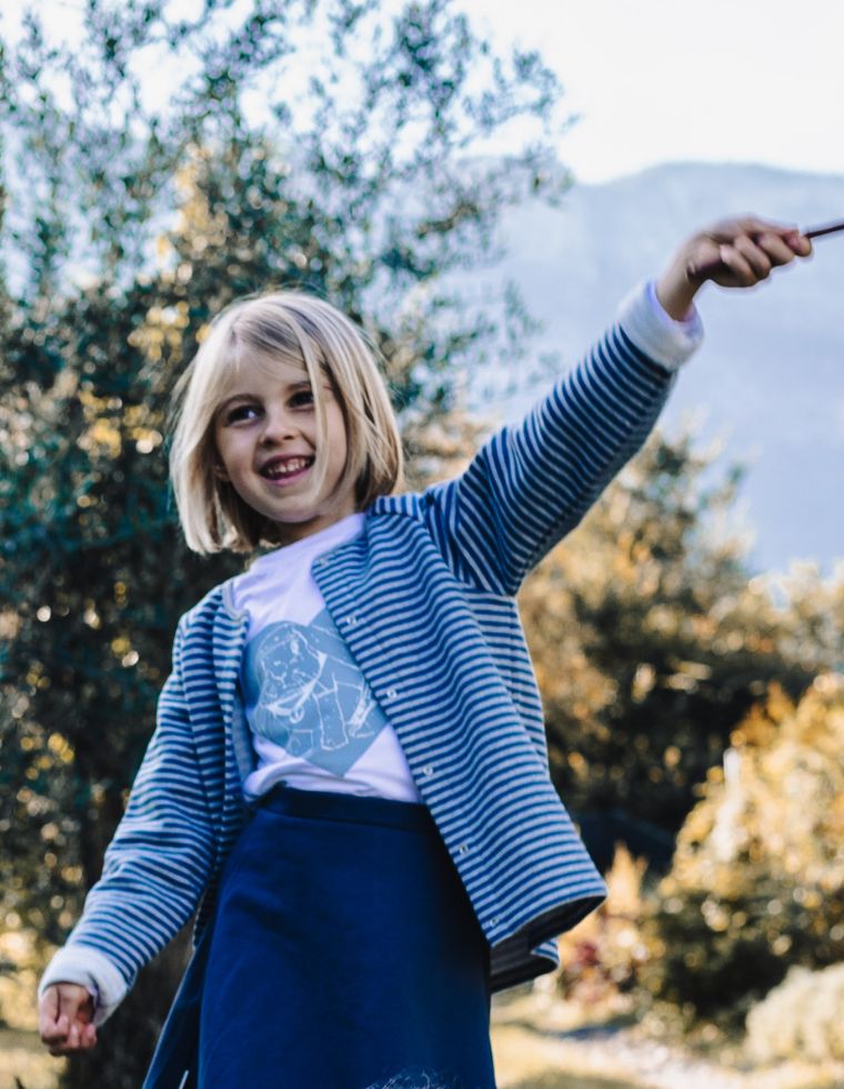 Kinder Jacket &quot;Gigi&quot; aus Bio-Baumwolle blau