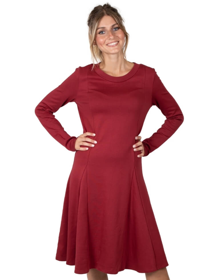 Woman Dress &quot;Marylin&quot; in Beechwood bordeaux