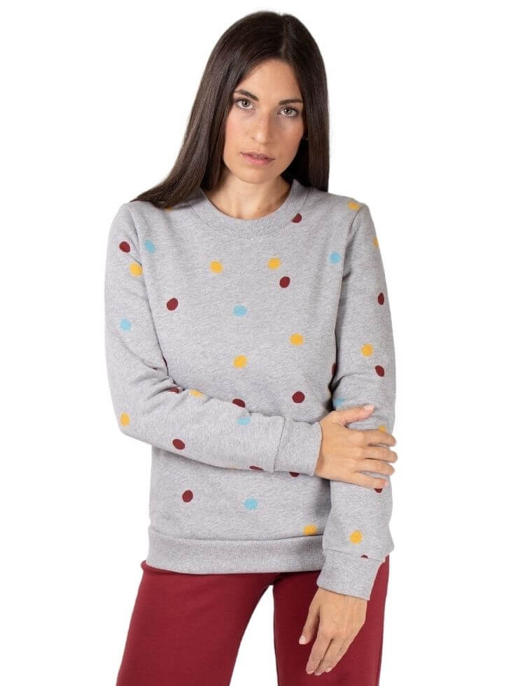 Damen Sweater &quot;Dori&quot; aus Bio-Baumwolle mit bunter Fantasie