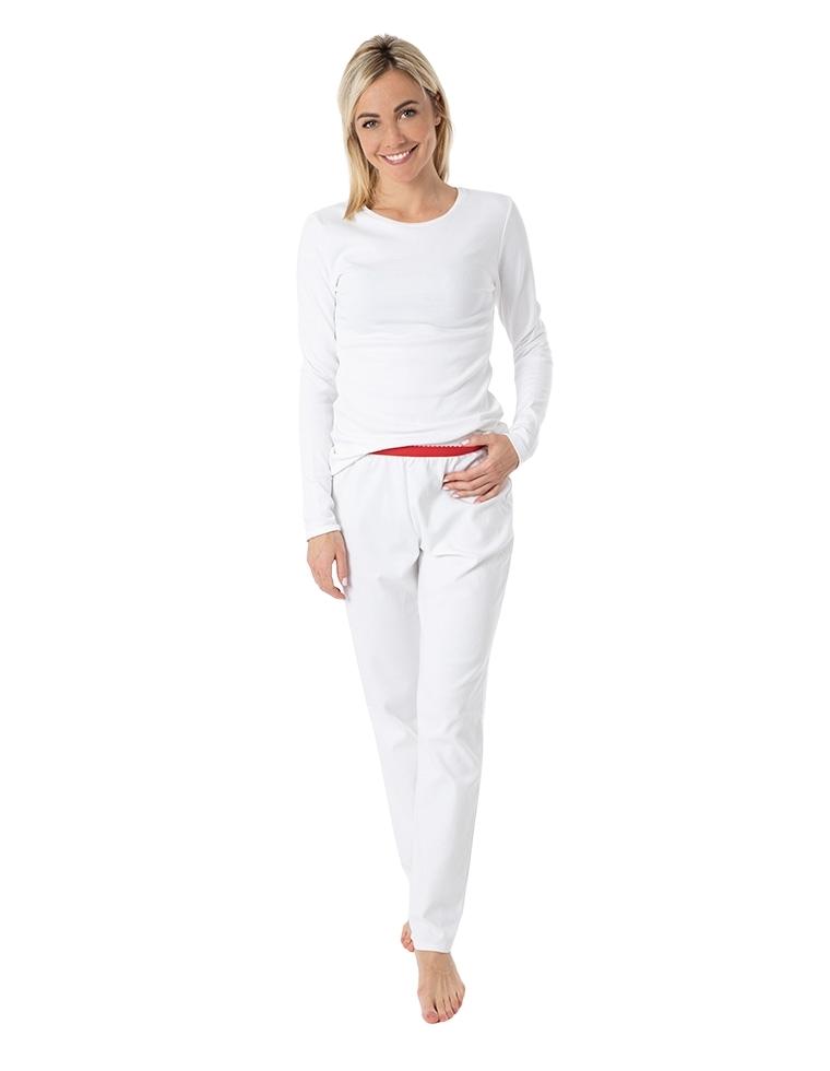 Woman Pijama &quot;Chris&quot; in organic cotton white