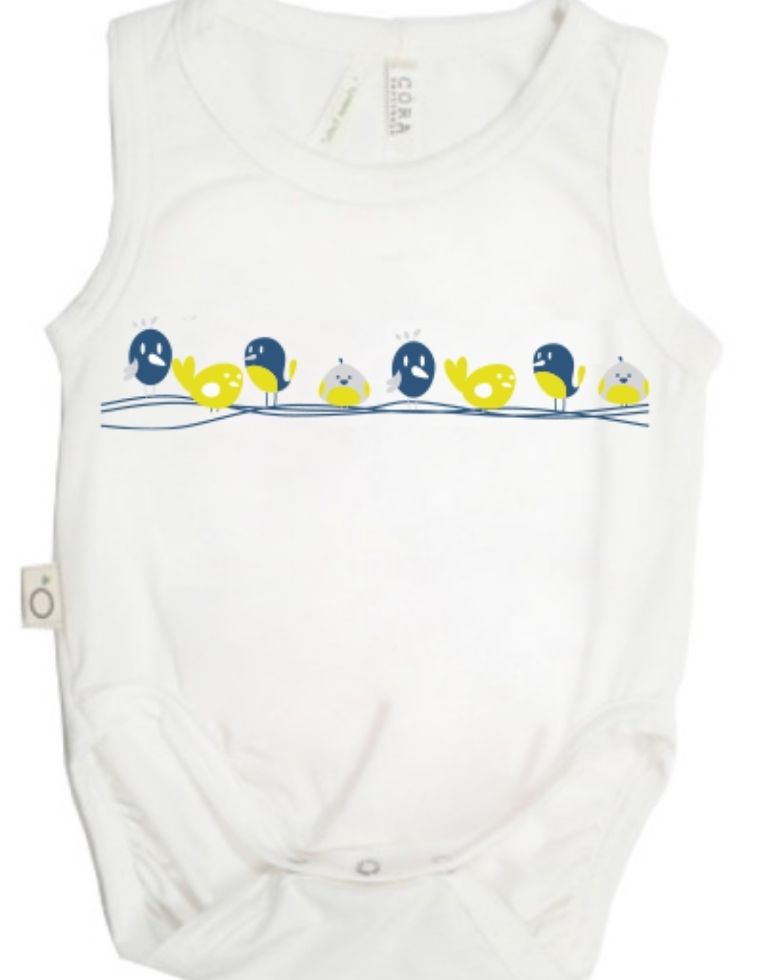 Baby bodysuit ISI made from sustainable eucalyptus fibre
