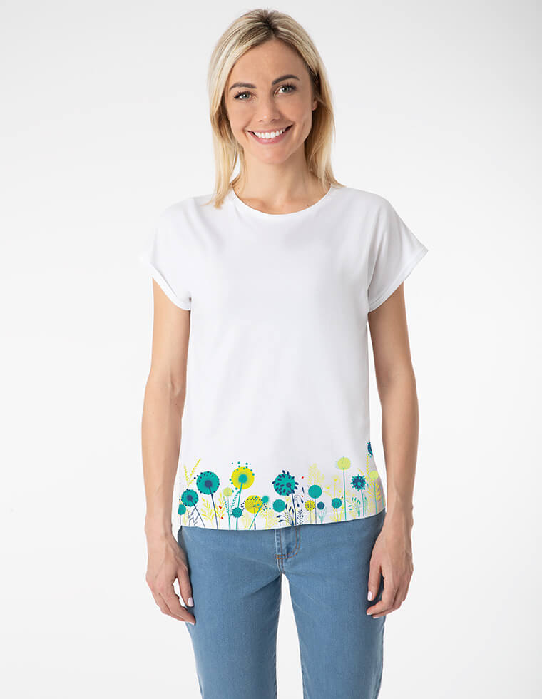 Sustainable women's T-shirt LAURA in eco-friendly eucalyptus fibre