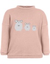 Suli Sweatshirt aus Bio-Baumwolle - rosa mit Mäusen bedruckt