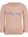 Aura T-shirt in Eucalyptus fibre - pink with &quot;Milky Way&quot; print