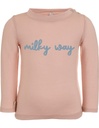 T-shirt Aura in Fibra di Eucalipto - color rosa con stampa &quot;Milky Way&quot;