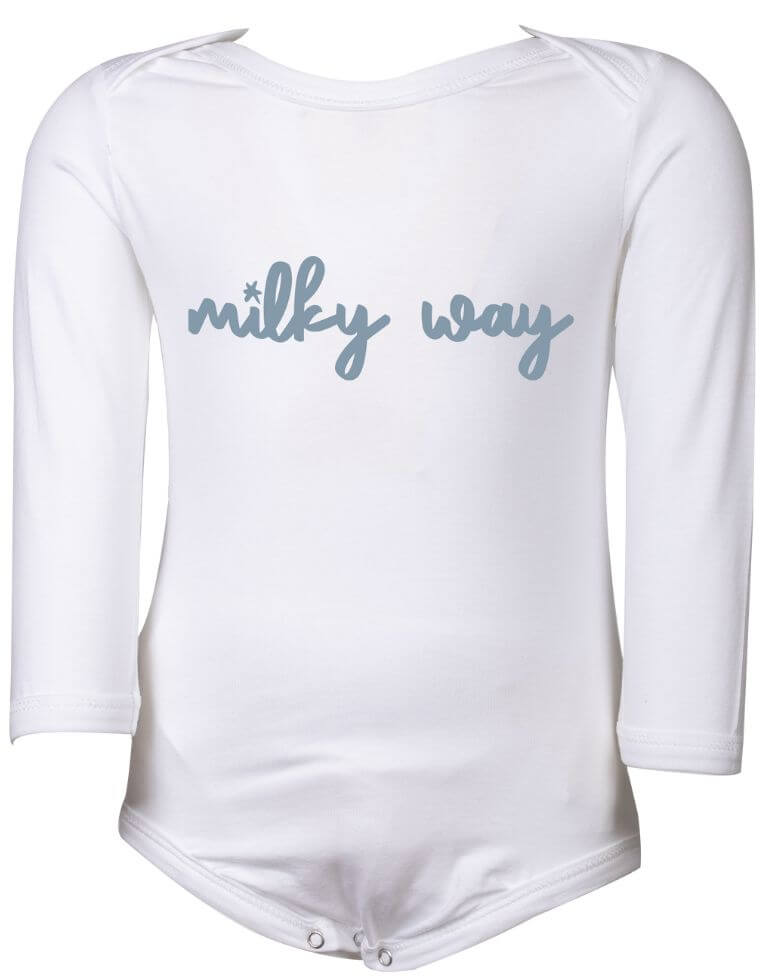 Happy Bodysuit aus Eukalyptusfaser - Milky Way Druck