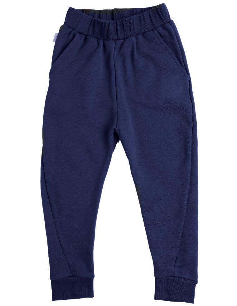 Pantaloni Ambrogio in Cotone Organico - blu scuro