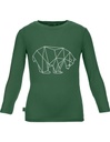 Aura T-Shirt aus Eukalyptusfasern - Dunkelgrün mit Bärenaufdruck