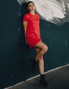 Marion Dress in Organic Cotton - &quot;molten lava&quot; red