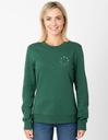 Dori Sweatshirt in Organic Cotton - dark green with 'Coraggio' print