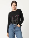 Martina Women's Eucalyptus Fibre T-Shirt - schwarz mit Zweigen