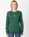 Dori Sweatshirt in  Organic Cotton - dark green with &quot;Nature Lover&quot; print