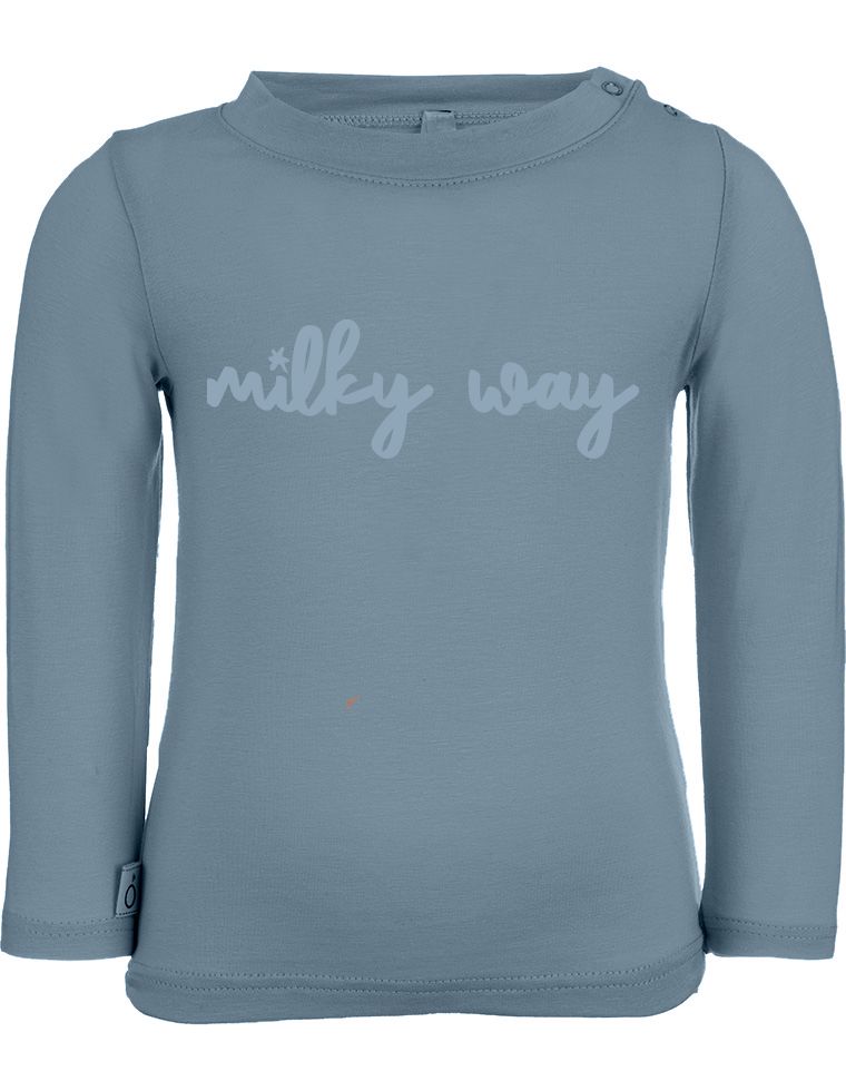 Aura T-Shirt aus Eukalyptusfasern - hellblau mit &quot;Milky Way&quot; Aufdruck