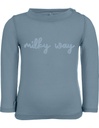 Aura T-shirt in Eucalyptus fibre - light blue with &quot;Milky Way&quot; print