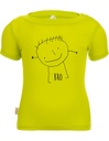 Alex Eucalyptus Fibre T-Shirt - lime with &quot;bro&quot; print