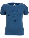 Alex Eucalyptus Fibre Baby T-Shirt - blau mit 'bro' Aufdruck