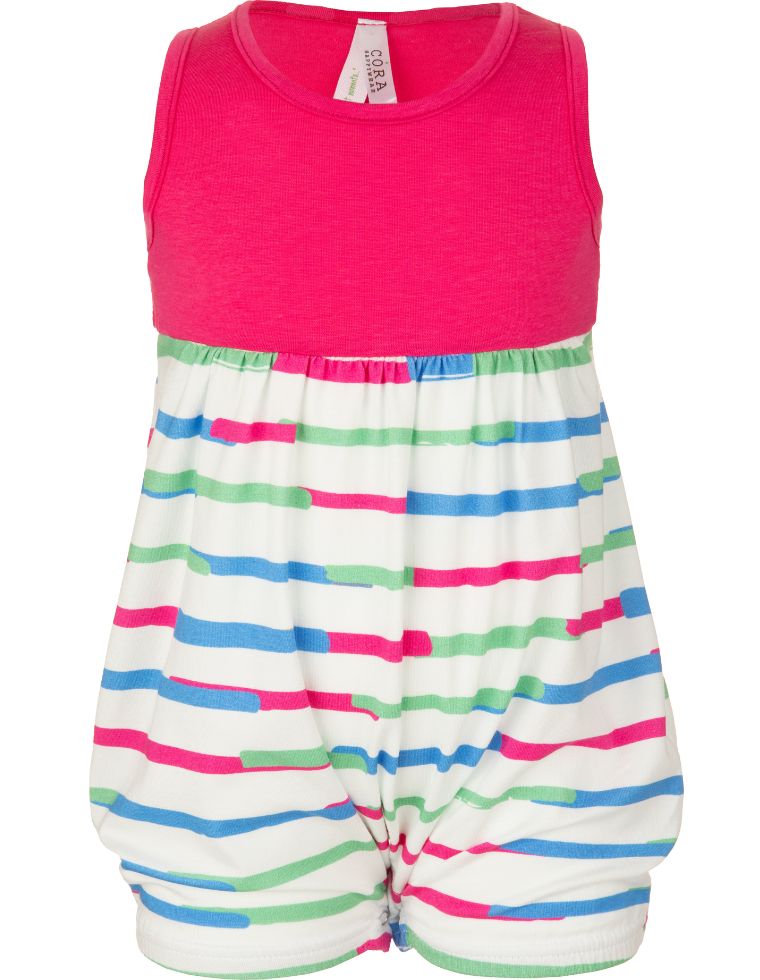 Soffi Eucalyptus Fibre Romper - Pink Stripes