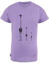 T-shirt Ben in Fibra di Eucalipto - lilla con tre giraffe