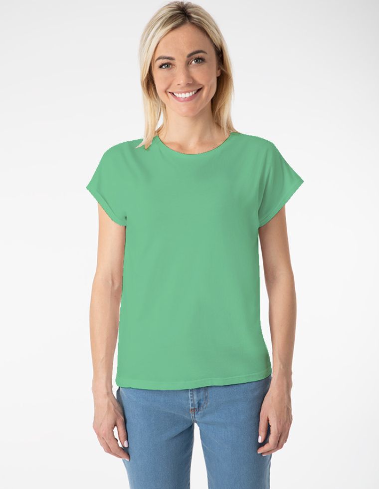 Laura Eukalyptus Faser T-Shirt - Grün