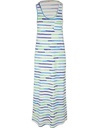 Eucalyptus Fibre Adele Dress - blue and green stripes