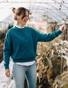 Damen Mini-Sweatshirt aus Courderoi - blau