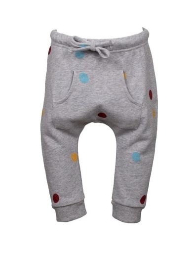 [BNTR003-110TRI] Baby Trousers &quot;Marco&quot; in organic cotton with dots