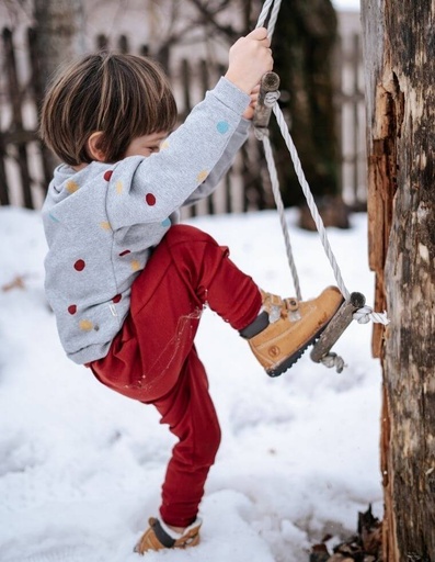 [KNSW002-110TRI] Kids Sweater &quot;Suli&quot; in organic cotton with colourful dots