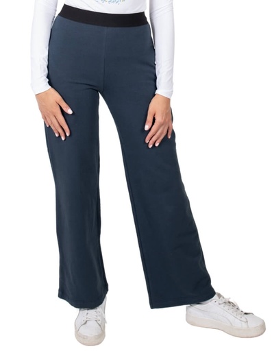 [WMTR007-118000] Woman Trousers &quot;Paula&quot; in prganic cotton blue