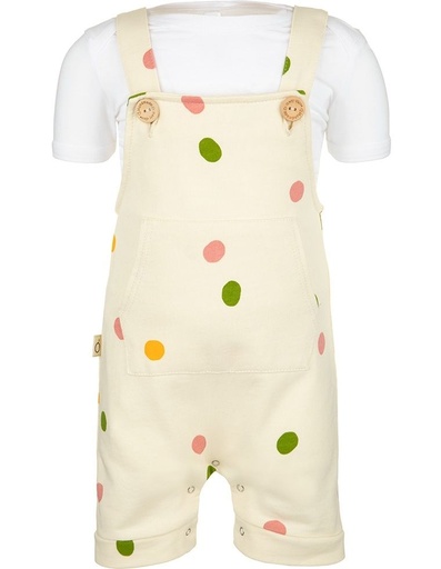 [BNOA003-507DOT-SS22] Nachhaltiger MAUSI Overall in Bio-Baumwolle