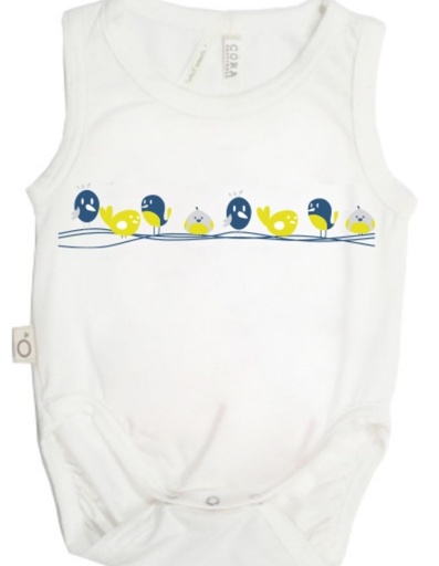 [BNBD003-020UCC-SS22] Baby bodysuit ISI made from sustainable eucalyptus fibre