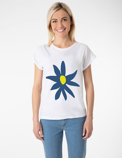 [WMTS005-020FIO-SS22] Laura T-shirt in fibra di eucalipto